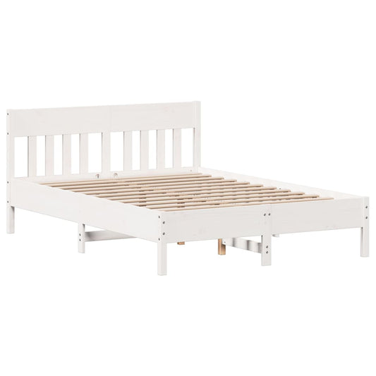 Bed Frame without Mattress White 120x200 cm Solid Wood Pine Bed Frame without Mattress White 120x200 cm Solid Wood Pine