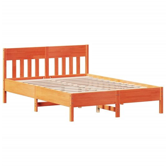 Bed Frame without Mattress Wax Brown 120x200 cm Solid Wood Pine Bed Frame without Mattress Wax Brown 120x200 cm Solid Wood Pine