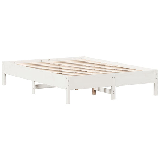 Bed Frame without Mattress White 160x200 cm Solid Wood Pine Bed Frame without Mattress White 160x200 cm Solid Wood Pine