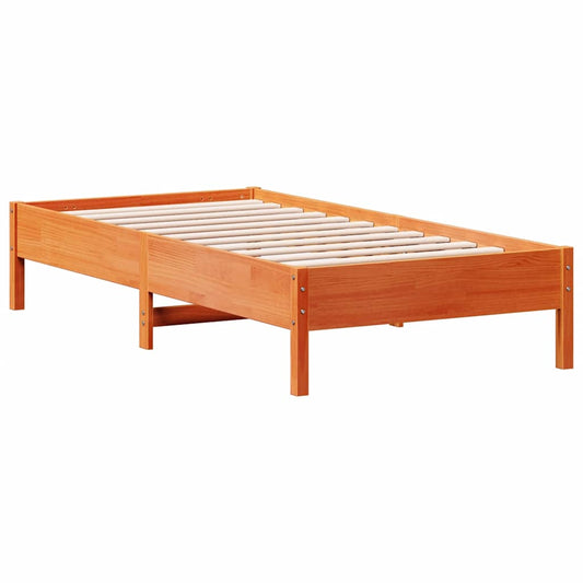 Bed Frame without Mattress Wax Brown 90x190 cm Solid Wood Pine Bed Frame without Mattress Wax Brown 90x190 cm Solid Wood Pine