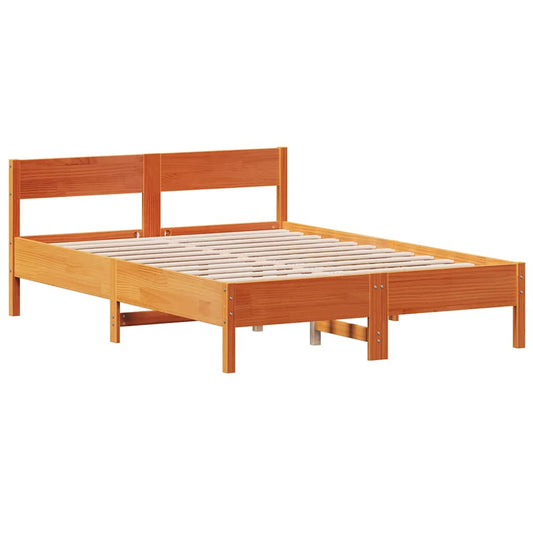 Bed Frame without Mattress Wax Brown 150x200 cm Solid Wood Pine Bed Frame without Mattress Wax Brown 150x200 cm Solid Wood Pine