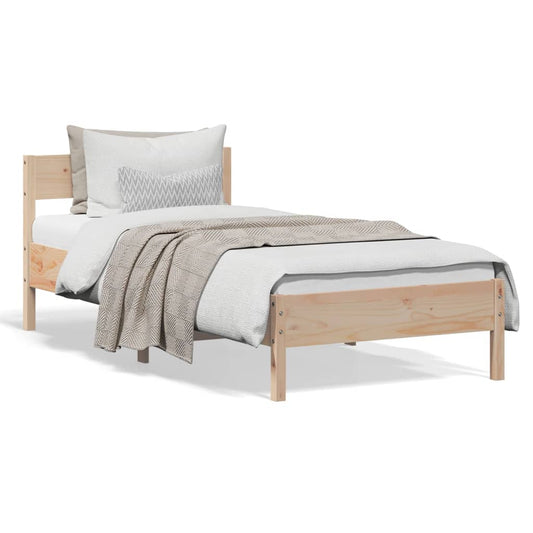 Bed Frame without Mattress 75x190 cm Small Single Solid Wood Pine Bed Frame without Mattress 75x190 cm Small Single Solid Wood Pine