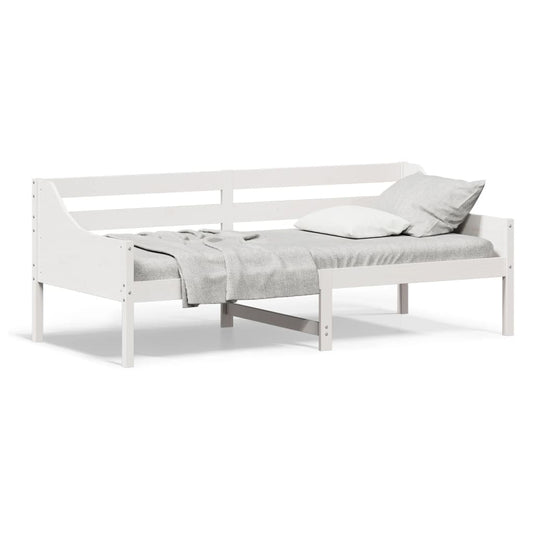 Day Bed without Mattress White 80x200 cm Solid Wood Pine Day Bed without Mattress White 80x200 cm Solid Wood Pine