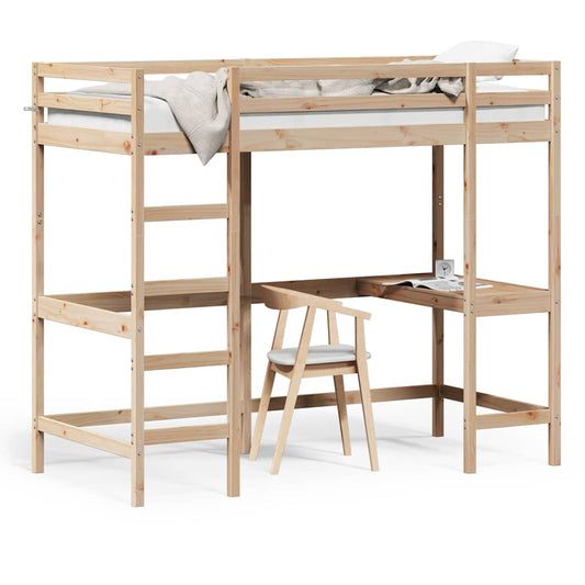 Loft Bed without Mattress 90x200 cm Solid Wood Pine Loft Bed without Mattress 90x200 cm Solid Wood Pine