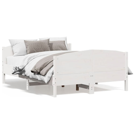 Bed Frame without Mattress White 160x200 cm Solid Wood Pine Bed Frame without Mattress White 160x200 cm Solid Wood Pine
