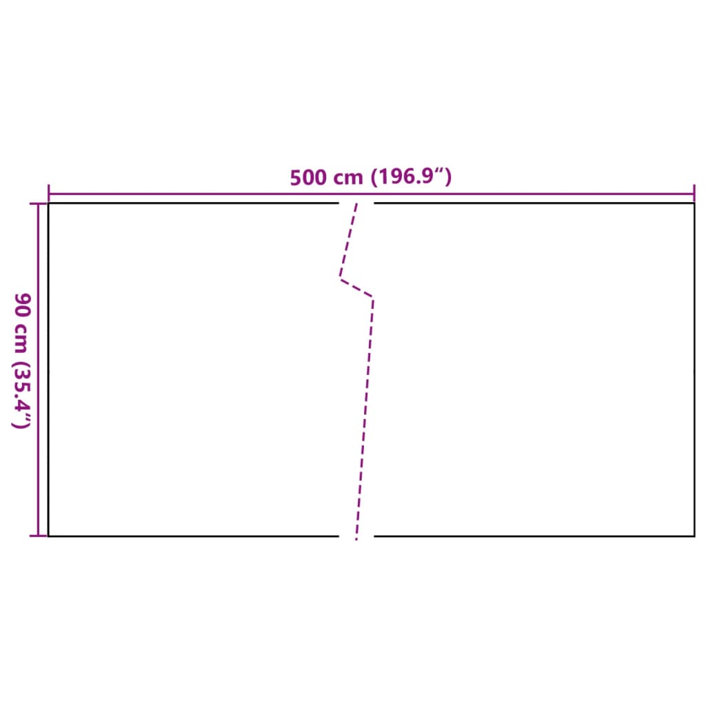 Balcony Screen Brown and Black 500x90 cm Poly Rattan