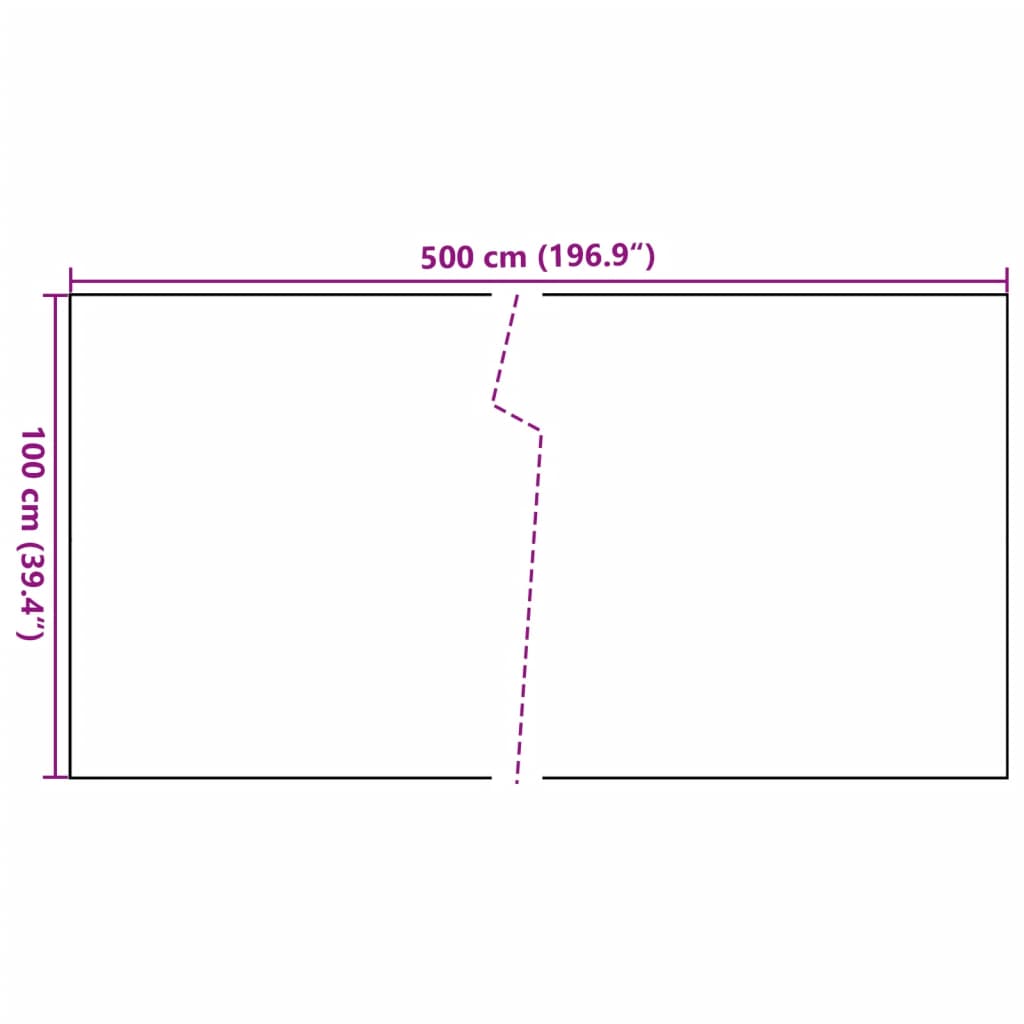 Balcony Screen Brown and Black 500x100 cm Poly Rattan