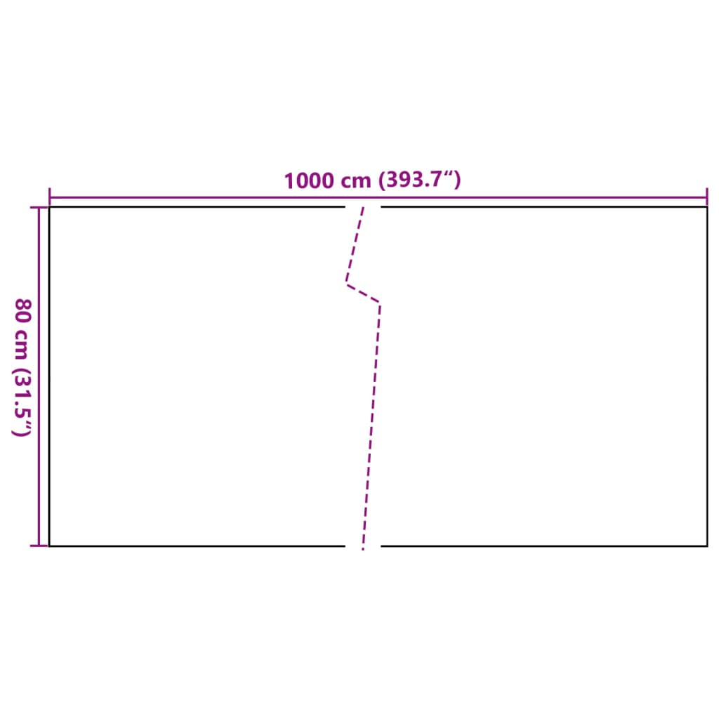 Balcony Screen Brown and Black 1000x80 cm Poly Rattan