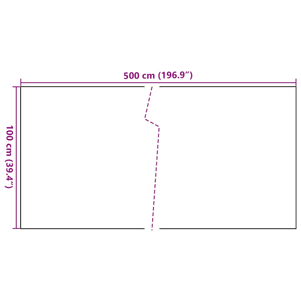 Balcony Screen Black 500x100 cm Poly Rattan