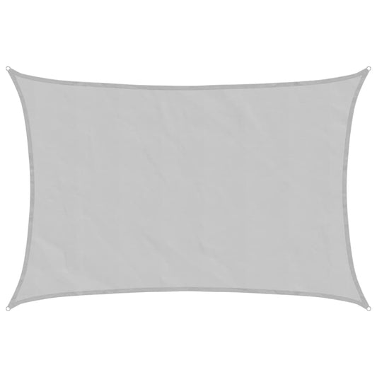 Sun Shade Sail Light Grey 6x5 m 100% Polyester Oxford Sun Shade Sail Light Grey 6x5 m 100% Polyester Oxford