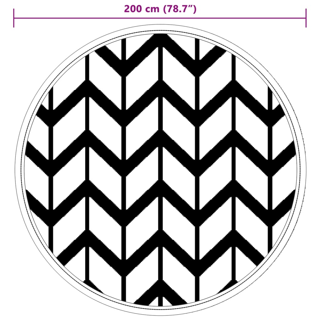 Outdoor Carpet ARAKIL Grey Ø200 cm PP