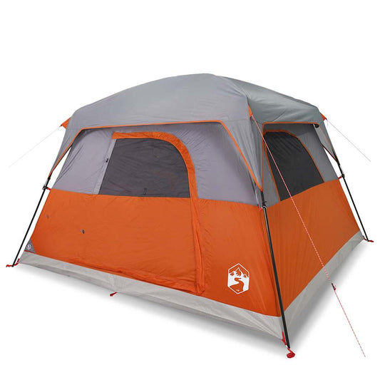Camping Tent Cabin 4-Person Orange Waterproof Camping Tent Cabin 4-Person Orange Waterproof