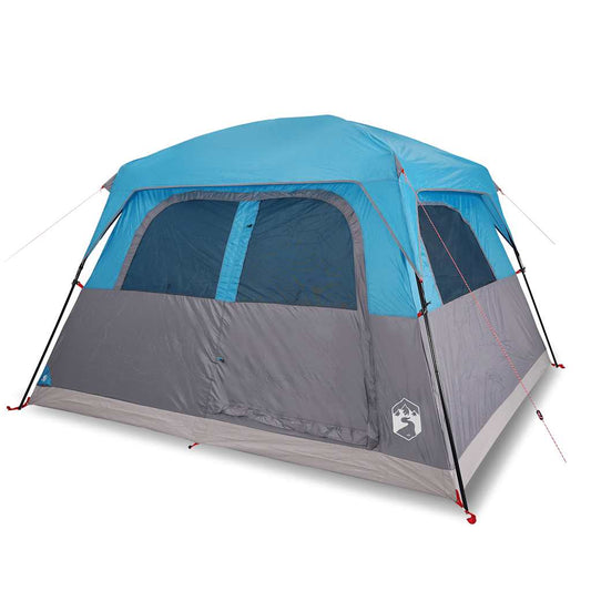 Family Tent Cabin 6-Person Blue Waterproof Family Tent Cabin 6-Person Blue Waterproof