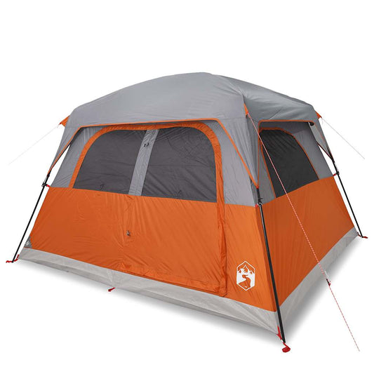 Family Tent Cabin 6-Person Orange Waterproof Family Tent Cabin 6-Person Orange Waterproof