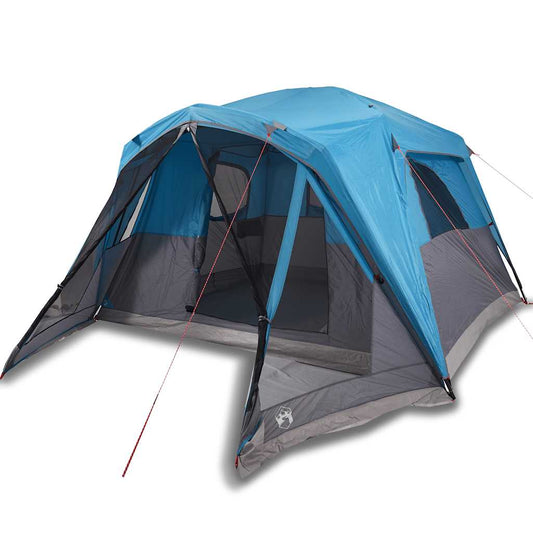 Family Tent with Porch 6-Person Blue Waterproof Family Tent with Porch 6-Person Blue Waterproof