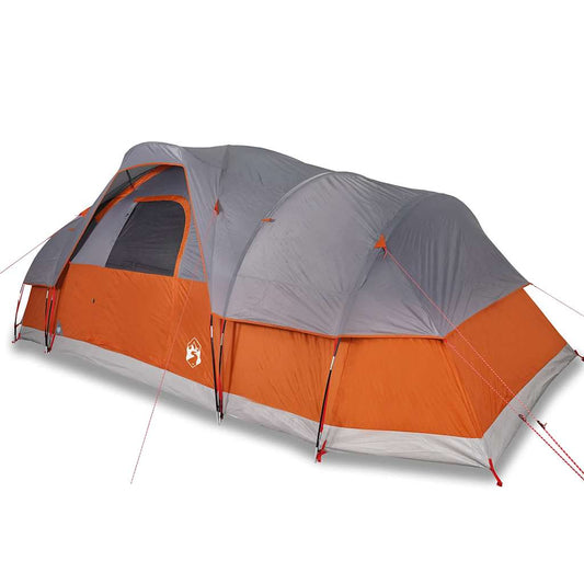 Family Tent Dome 11-Person Grey and Orange Waterproof Family Tent Dome 11-Person Grey and Orange Waterproof