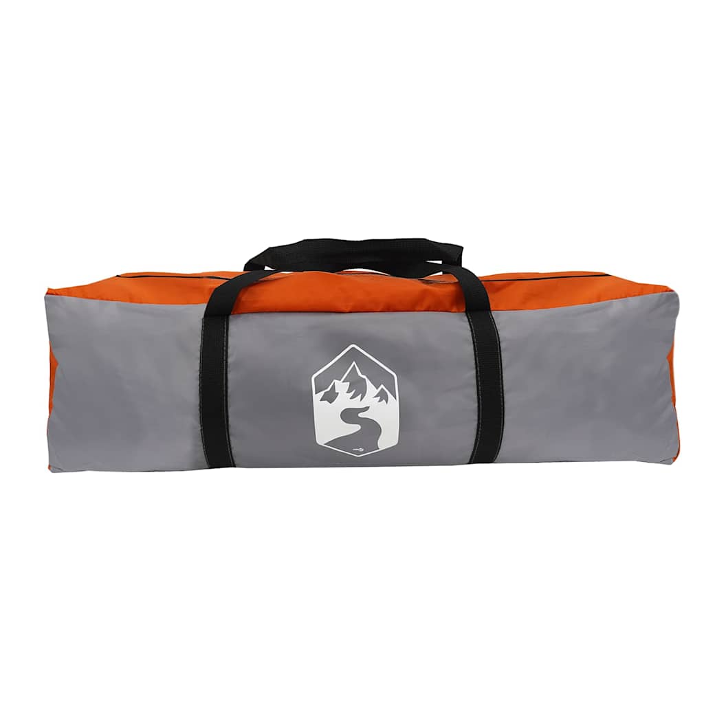 Family Tent Tipi 12-Person Grey and Orange Waterproof