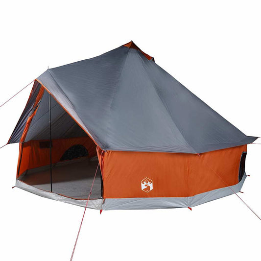 Family Tent Tipi 10-Person Grey and Orange Waterproof Family Tent Tipi 10-Person Grey and Orange Waterproof