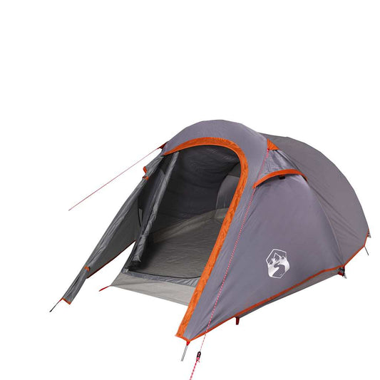 Camping Tent Tunnel 3-Person Grey and Orange Waterproof Camping Tent Tunnel 3-Person Grey and Orange Waterproof