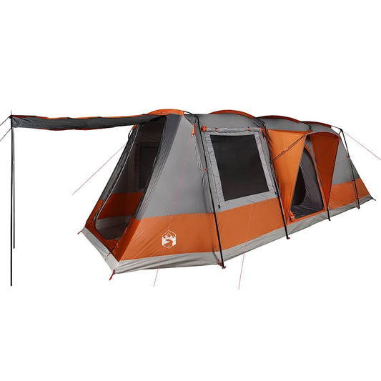 Camping Tent Tunnel 4-Person Grey and Orange Waterproof Camping Tent Tunnel 4-Person Grey and Orange Waterproof