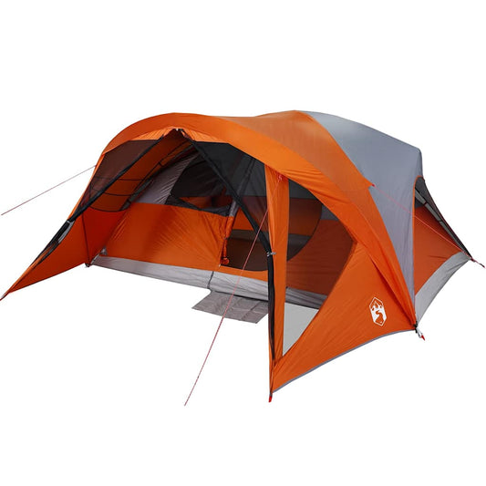 Family Tent Cabin 6-Person Grey and Orange Waterproof Family Tent Cabin 6-Person Grey and Orange Waterproof