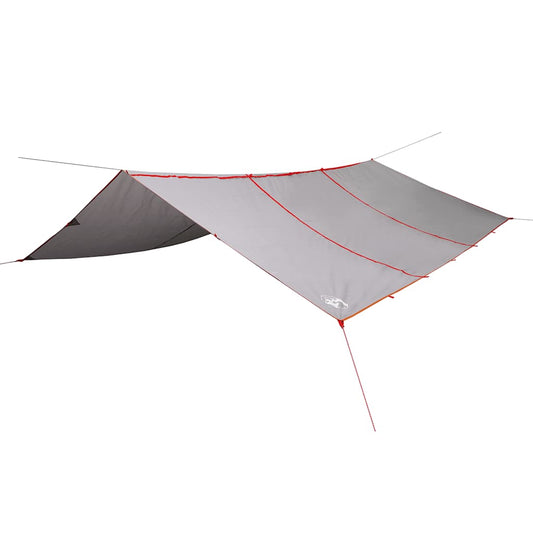 Camping Tarp Grey and Orange 420x440 cm Waterproof Camping Tarp Grey and Orange 420x440 cm Waterproof