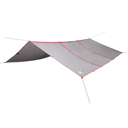 Camping Tarp Grey and Orange 420x440 cm Waterproof Camping Tarp Grey and Orange 420x440 cm Waterproof