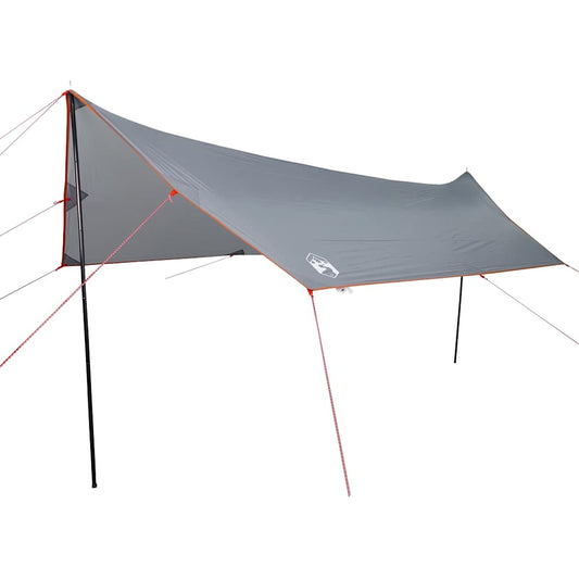 Camping Tarp Grey and Orange 460x305x210 cm Waterproof Camping Tarp Grey and Orange 460x305x210 cm Waterproof