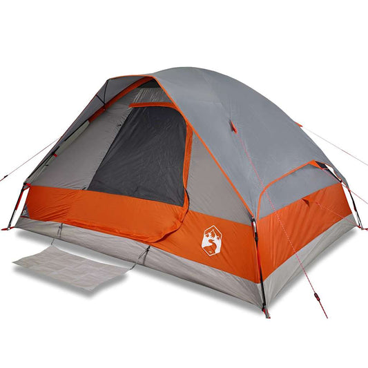 Camping Tent Dome 2-Person Grey and Orange Waterproof Camping Tent Dome 2-Person Grey and Orange Waterproof