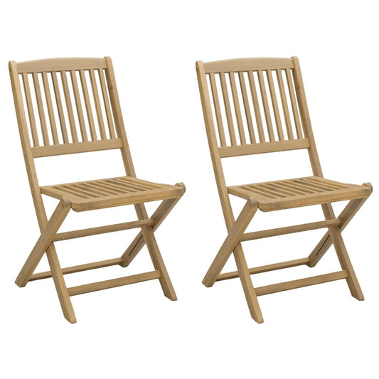 Folding Chairs 2 pcs 57x48,5x90 cm Solid Wood Acacia Folding Chairs 2 pcs 57x48,5x90 cm Solid Wood Acacia