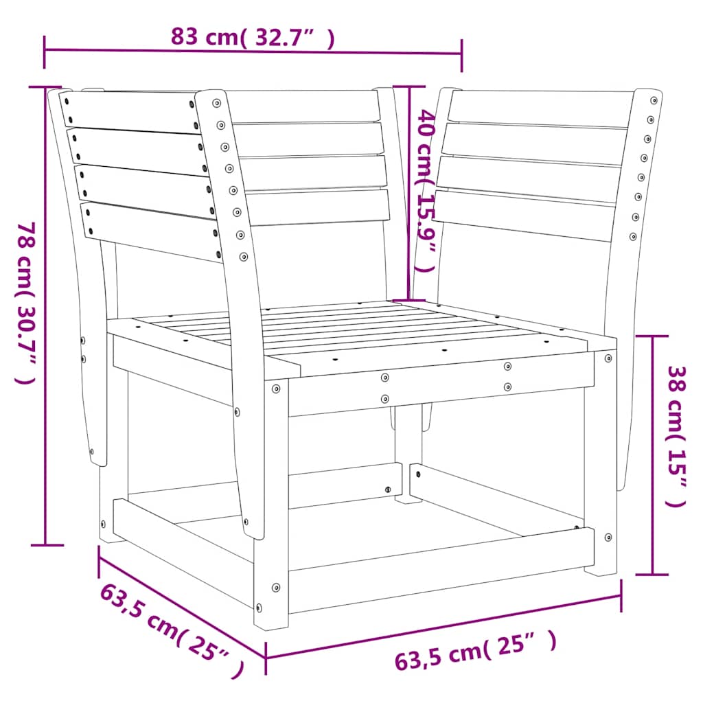 Garden Chair Impregnated Wood Pine