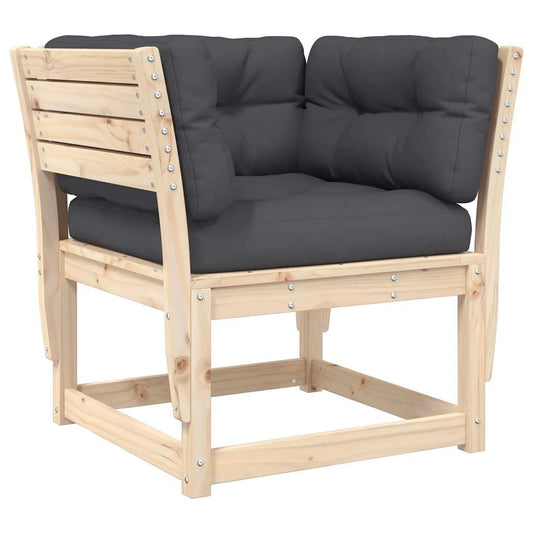 Garden Sofa Armrest with Cushions Solid Wood Pine Garden Sofa Armrest with Cushions Solid Wood Pine