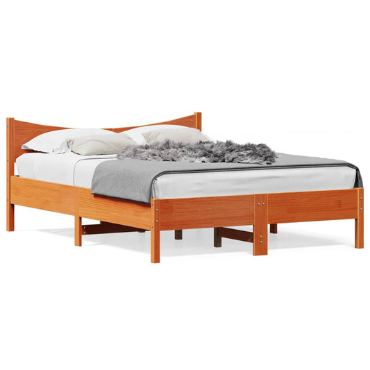 Bed Frame without Mattress Wax Brown 120x200 cm Solid Wood Pine Bed Frame without Mattress Wax Brown 120x200 cm Solid Wood Pine