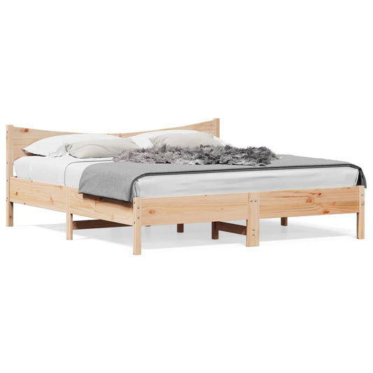 Bed Frame without Mattress 200x200 cm Solid Wood Pine Bed Frame without Mattress 200x200 cm Solid Wood Pine