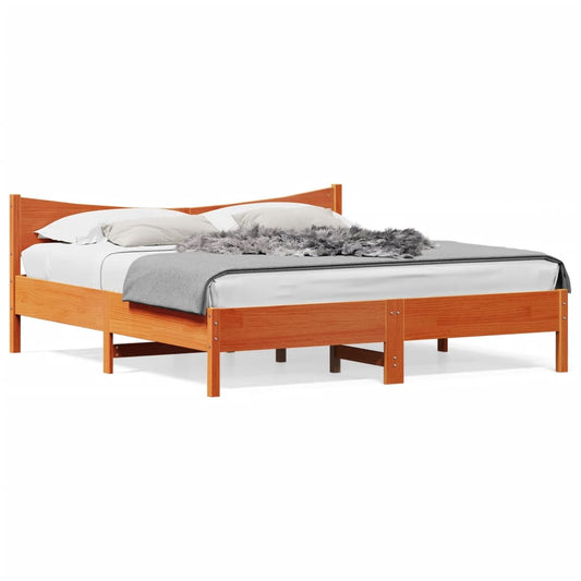 Bed Frame without Mattress Wax Brown 180x200 cm Super King Solid Wood Pine Bed Frame without Mattress Wax Brown 180x200 cm Super King Solid Wood Pine