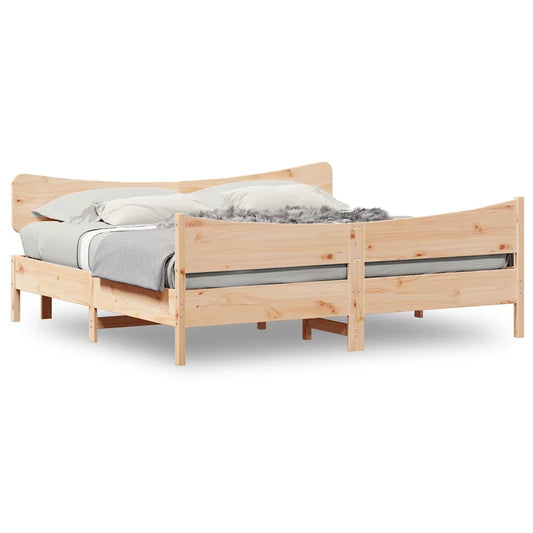 Bed Frame without Mattress 200x200 cm Solid Wood Pine Bed Frame without Mattress 200x200 cm Solid Wood Pine