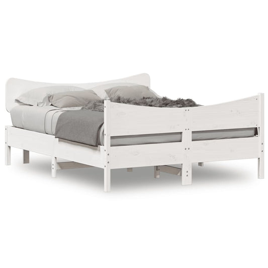 Bed Frame without Mattress White 160x200 cm Solid Wood Pine Bed Frame without Mattress White 160x200 cm Solid Wood Pine