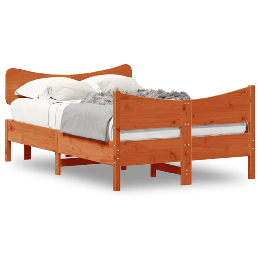 Bed Frame without Mattress Wax Brown 120x200 cm Solid Wood Pine Bed Frame without Mattress Wax Brown 120x200 cm Solid Wood Pine