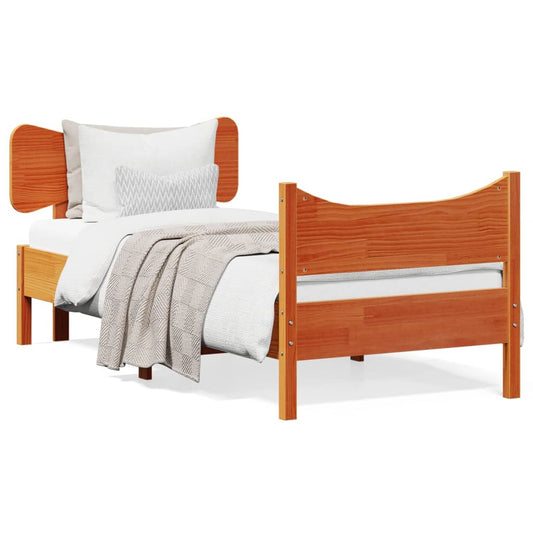 Bed Frame without Mattress Wax Brown 75x190 cm Small Single Solid Wood Pine Bed Frame without Mattress Wax Brown 75x190 cm Small Single Solid Wood Pine