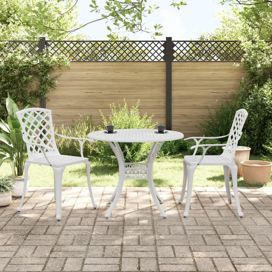 Bistro Set | White | Cast aluminium | Medium | Durable | Bistro Set Bistro Set | White | Cast aluminium | Medium | Durable | Bistro Set