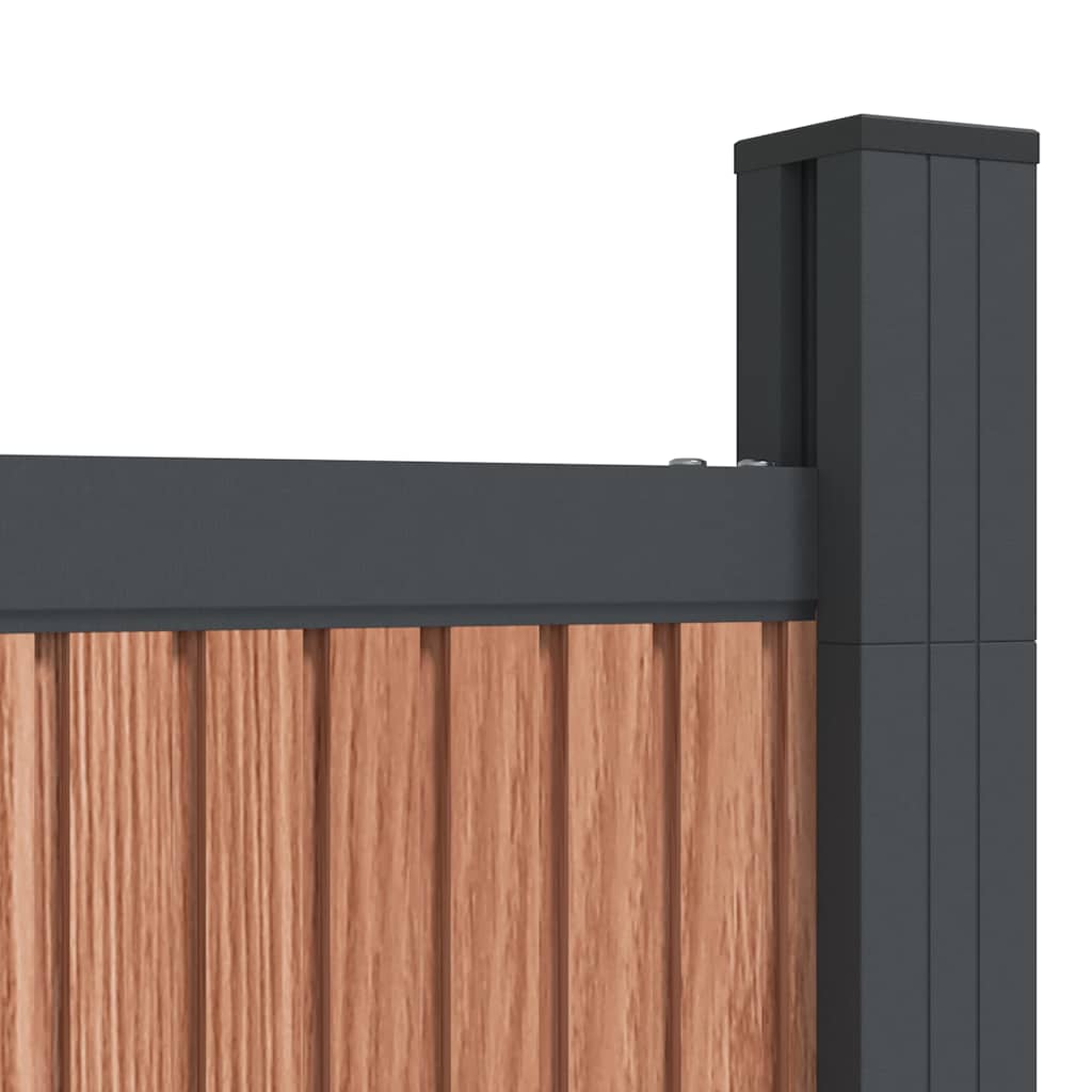 Fence Panel WPC Brown 180x186 cm