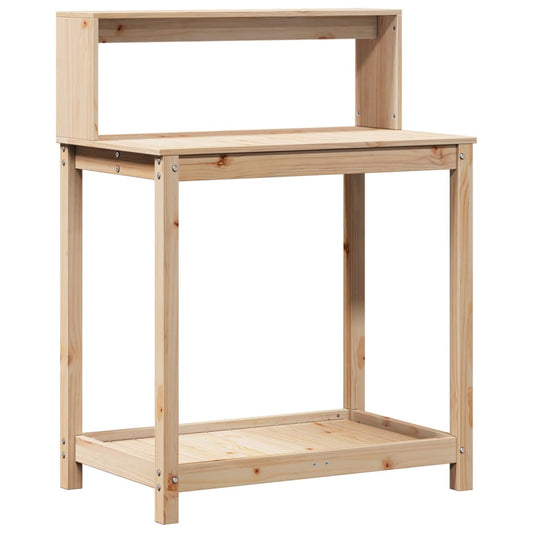 Potting Table with Shelves 82.5x50x109.5 cm Solid Wood Pine Potting Table with Shelves 82.5x50x109.5 cm Solid Wood Pine