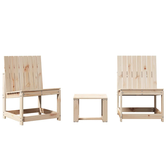 3 Piece Garden Lounge Set Solid Wood Pine 3 Piece Garden Lounge Set Solid Wood Pine