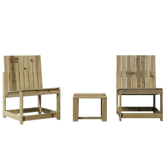 3 Piece Garden Lounge Set Impregnated Wood Pine 3 Piece Garden Lounge Set Impregnated Wood Pine