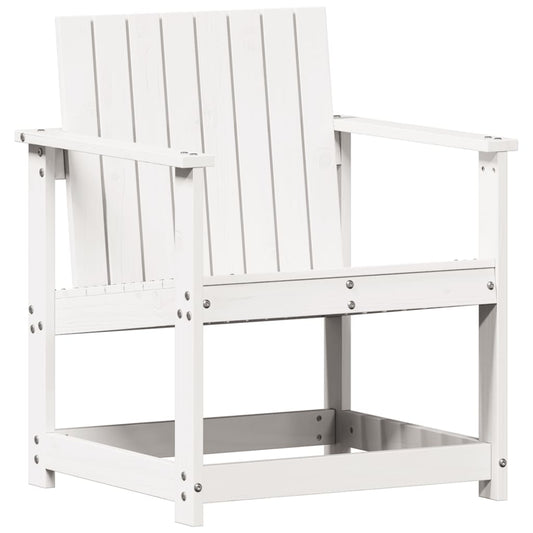 Garden Chair White 62x56x77 cm Solid Wood Pine Garden Chair White 62x56x77 cm Solid Wood Pine