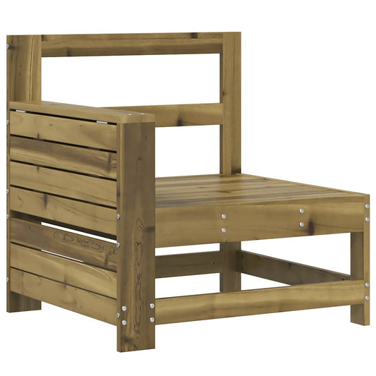 Garden Armrest Sofa with Side Table Impregnated Wood Pine Garden Armrest Sofa with Side Table Impregnated Wood Pine