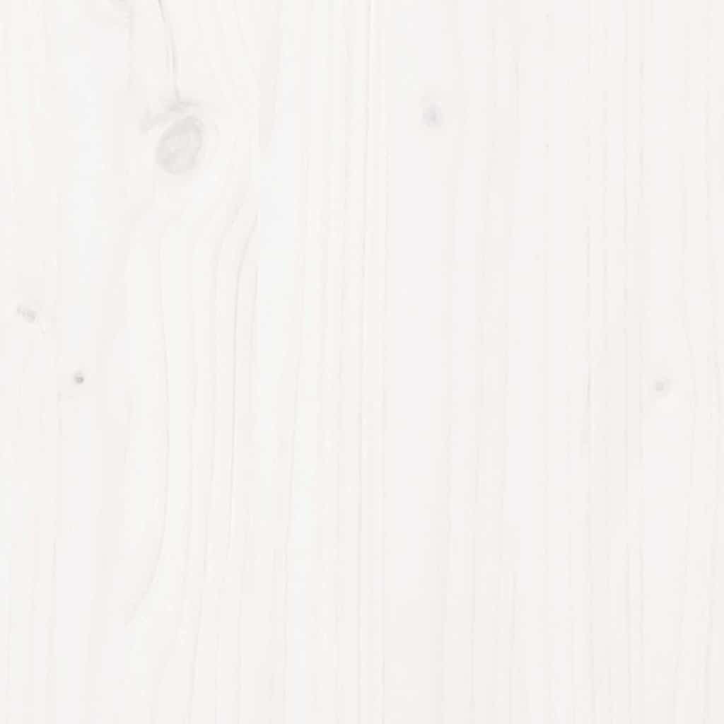 Garden Table White 100x50x75 cm Solid Wood Pine