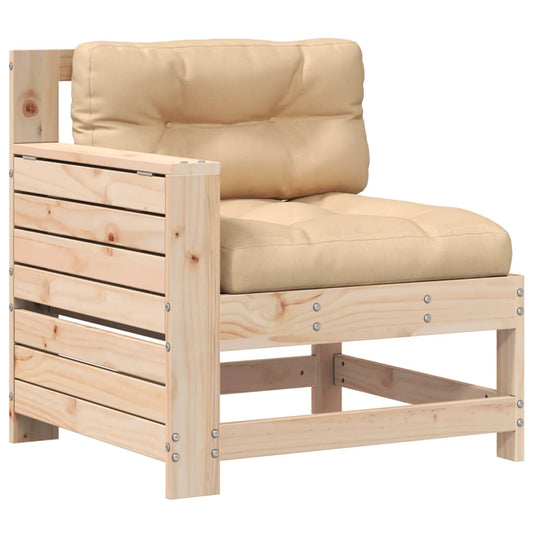 Garden Armrest Sofa with Cushion Solid Wood Pine Garden Armrest Sofa with Cushion Solid Wood Pine