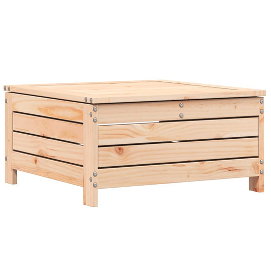 Garden Footstool with Cushion Solid Wood Pine Garden Footstool with Cushion Solid Wood Pine