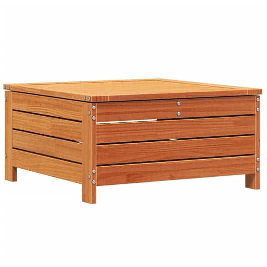 Garden Footstool with Cushion Wax Brown Solid Wood Pine Garden Footstool with Cushion Wax Brown Solid Wood Pine